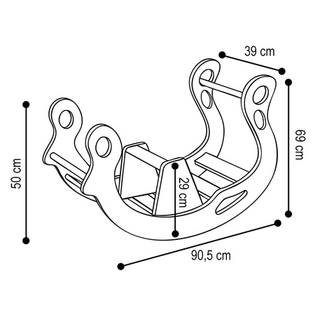 MISIOO Babywippe mit Sitzbank, weiß, Wooden Play