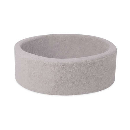MISIOO Suchy basen, okrągły, 90x30 cm, szary baranek