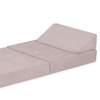 MISIOO Grand matelas avec dossier Foldie, velours côtelé rose clair premium