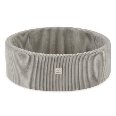 MISIOO Spielplatz Bällebad 90x30 + Stufe (+200 Bälle: Perle, Gold, Gelb), beige, Premium-Cord