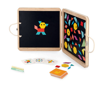 Układanka magnetyczna w drewnianej walizce Zwierzęta 3+