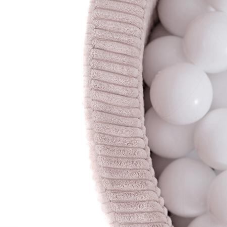 MISIOO Bällebad, 90x30 cm, rund, hellrosa, Premium-Cord