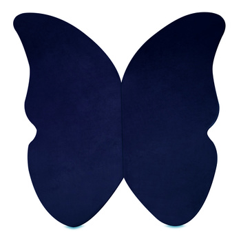 MISIOOO Matte, 138x138x5cm, Schmetterling, marineblau, Samt