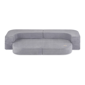 MISIOO Bed Foldie Sofa, hochwertiger grauer Kord