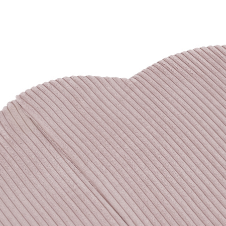 MISIOO Blumenmatte, 115x115x5cm, hellrosa, Premium-Cord, flauschige Blume