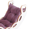 MISIOO Bujak Small Rocker 4 w 1  + ścianka wspinaczkowa/zjeżdżalnia + poduszka (lila Velvet), biały Wooden Play