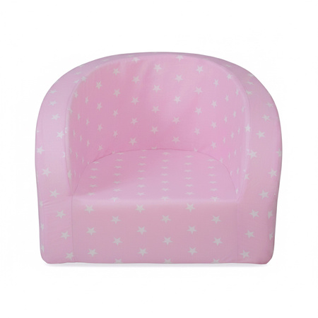 MISIOO Sessel, rosa mit weißen Sternen, smart (Baumwolle)