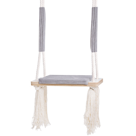 Misioo Zimmerschaukel, flach, grau, Premium-Cord