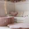 MISIOO Bällebad Blumenbecken mit Matte, 95x30, rosa, Premium-Cord, Floral Fun Zone
