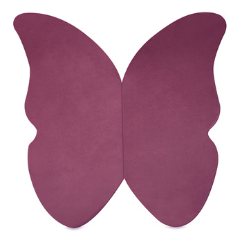 MISIOOO Matte, 138x138x5cm, Schmetterling, fliederfarben, Samt