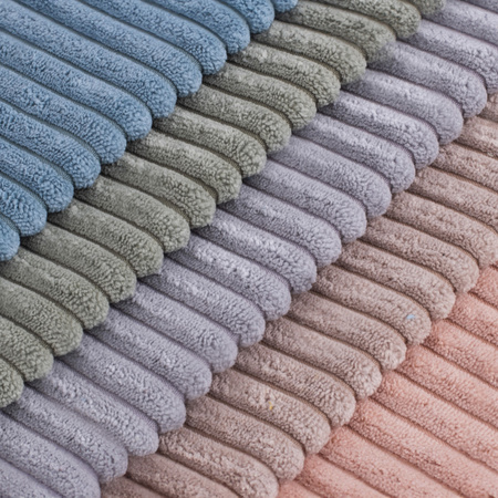 MISIOO, Pouf en sac, 120x80 cm, beige, velours côtelé de qualité supérieure
