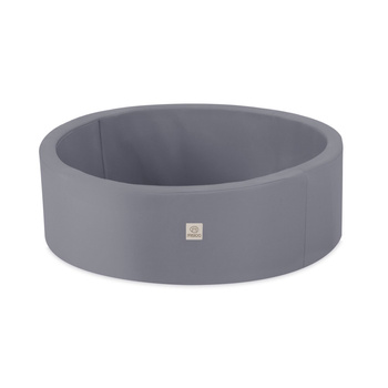 MISIOO Suchy basen, okrągły, 90x30 cm, szary, outdoor, wodoodporny