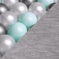 miętowy, srebrny, biały