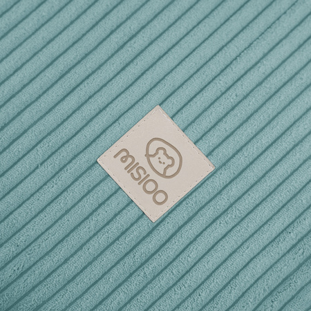 MISIOO Kinderklappsessel, 150x60x25 cm, Premium Cord blau