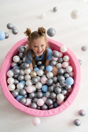 MISIOO Suchy basen, 90x30 cm, okrągły, różowy, active wodoodporny