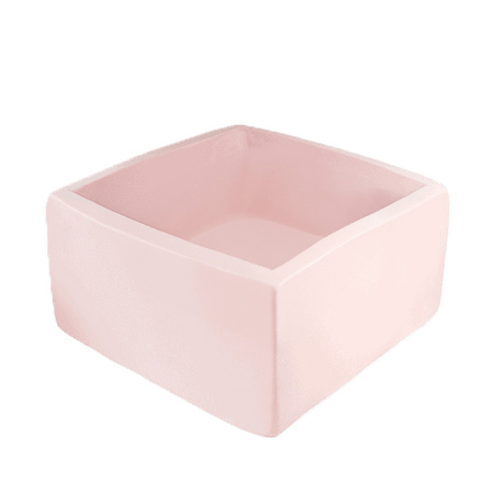 MISIOO Piscine sèche, 90X90X40 cm, carré, rose, coton, chic
