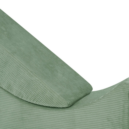 MISIOO Szezlong dla dzieci, leżanka, 145x35x45cm, zielony sztruks premium