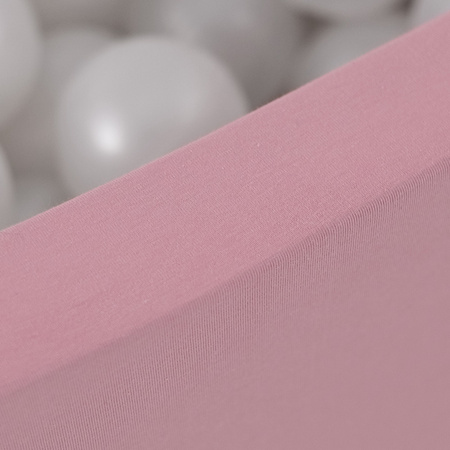 MISIOO Piscine sèche, 90x40 cm, ronde, rose, coton, smart