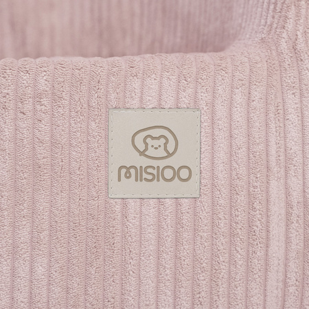 MISIOO Huggy Bear Fotel dla Dzieci, 68x45, jasny róż, sztruks premium