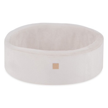 MISIOO Suchy basen, 90x30 cm, okrągły, kremowy, polar