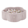 MISIOO Dry flower pool , 95x30, hellrosa, Premium-Cord, Floral Fun Zone, 300balls: Perle, hellrosa Perle, gold
