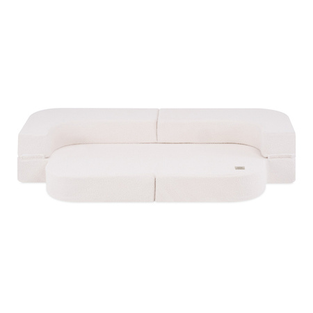 MISIOO Schlafsofa Foldie, cremefarbenes Lammfell