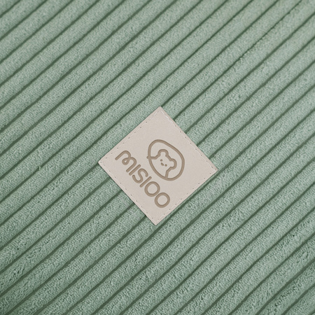 MISIOO Kinderklappsessel, 150x60x25 cm, grüner Premium-Cord