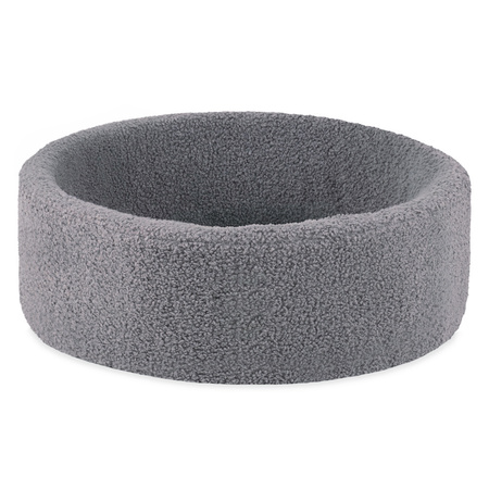MISIOO Suchy basen, 90x30 cm, okrągły, szary, premium, boucle