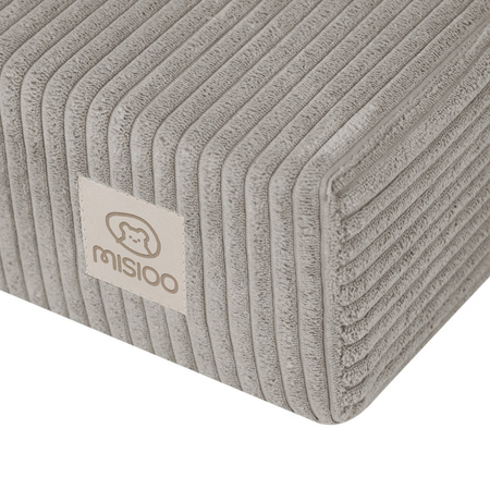 MISIOO Foldie große Matratze mit Kopfstütze, beige premium corduroy