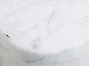 MISIOO Pufa, 46x25 cm, miś, marmurowy biały