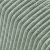 MISIOO Pouf rond 40x30 cm, vert, velours côtelé de qualité supérieure