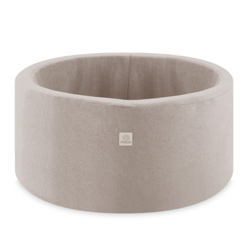 MISIOO Suchy basen dla dzieci, 90x40 cm, Beżowy, ECO, Wodoodporny