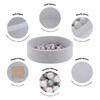 Misioo Ball Pool, hellgrau, rund, Baumwolle, smart, 90x30, 200 Bälle: hellrosa pearl, silber, pearl