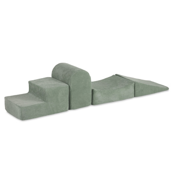 MISIOO Plac zabaw 4 elementy, zielony, sztruks premium