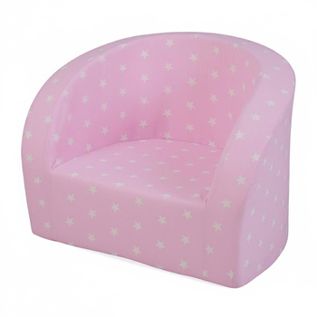 MISIOO Sessel, rosa mit weißen Sternen, smart (Baumwolle)