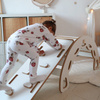 MISIOO Small Rocker 4-in-1 Wippe + Kletterwand/Rutsche + Kissen Hellgrau, weiß Holzspiel