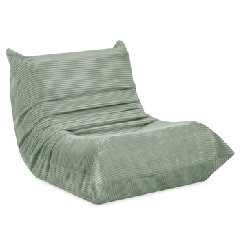 MISIOO  Ergonomiczny fotel wypoczynkowy dla dzieci MOONI, zielony, sztruks premium