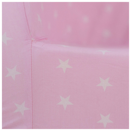 MISIOO Sessel, rosa mit weißen Sternen, smart (Baumwolle)