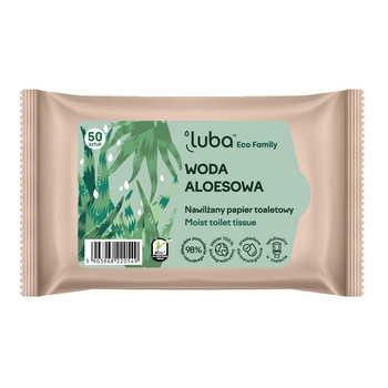 Luba Eco Family - Befeuchtetes Toilettenpapier Aloe Vera Wasser, 50 Stück.