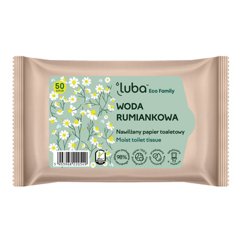 Luba Eco Family - Nawilżany papier toaletowy Woda Rumiankową, 50 szt.