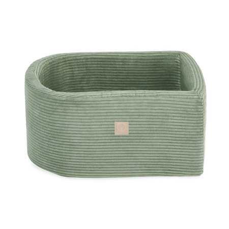 Misioo Mini playground (+pool and 100 balls ), green , premium corduroy