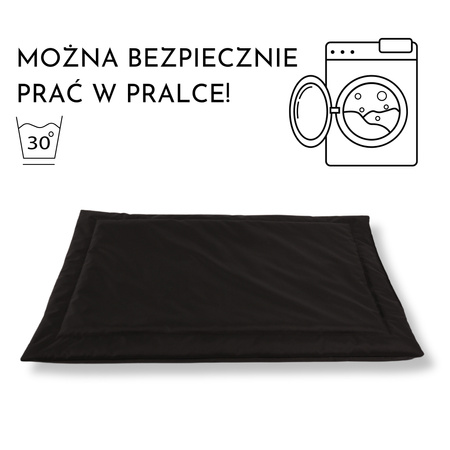 Hundematte Wasserdicht Schwarz 120x80cm