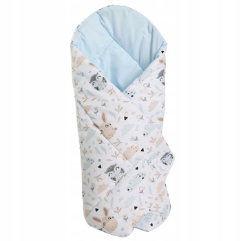 LAMA LOVE Rożek niemowlęcy, 80x80, Zwierzątka leśne