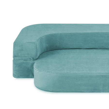 MISIOO Sofa Bed Foldie, niebieski sztruks premium