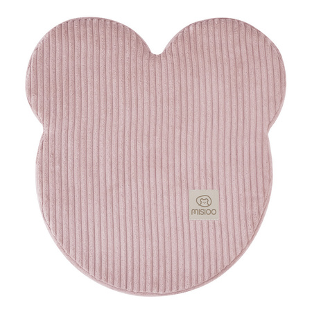 MISIOO Pufa miś, 46x25 cm, jasny róż, sztruks premium
