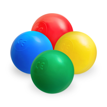 MISIOO Dry pool balls, 6 cm, set of 200 pcs: blue, green, red, yellow