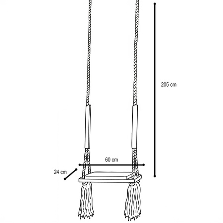 Misioo Zimmerschaukel, flach, grau, Premium-Bouclé