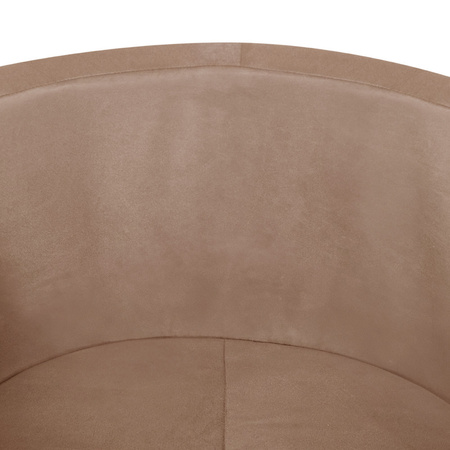 MISIOO Trockenbecken, 90x40 cm, rund, gold (beige), Samt, Samt