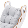 MISIOO Small Rocker 4-in-1 Wippe + Kletterwand/Rutsche + Kissen (Velvet grey), weiß Wooden Play
