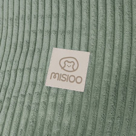 MISIOO, Pufa worek, 120x80 cm, zielony, sztruks premium